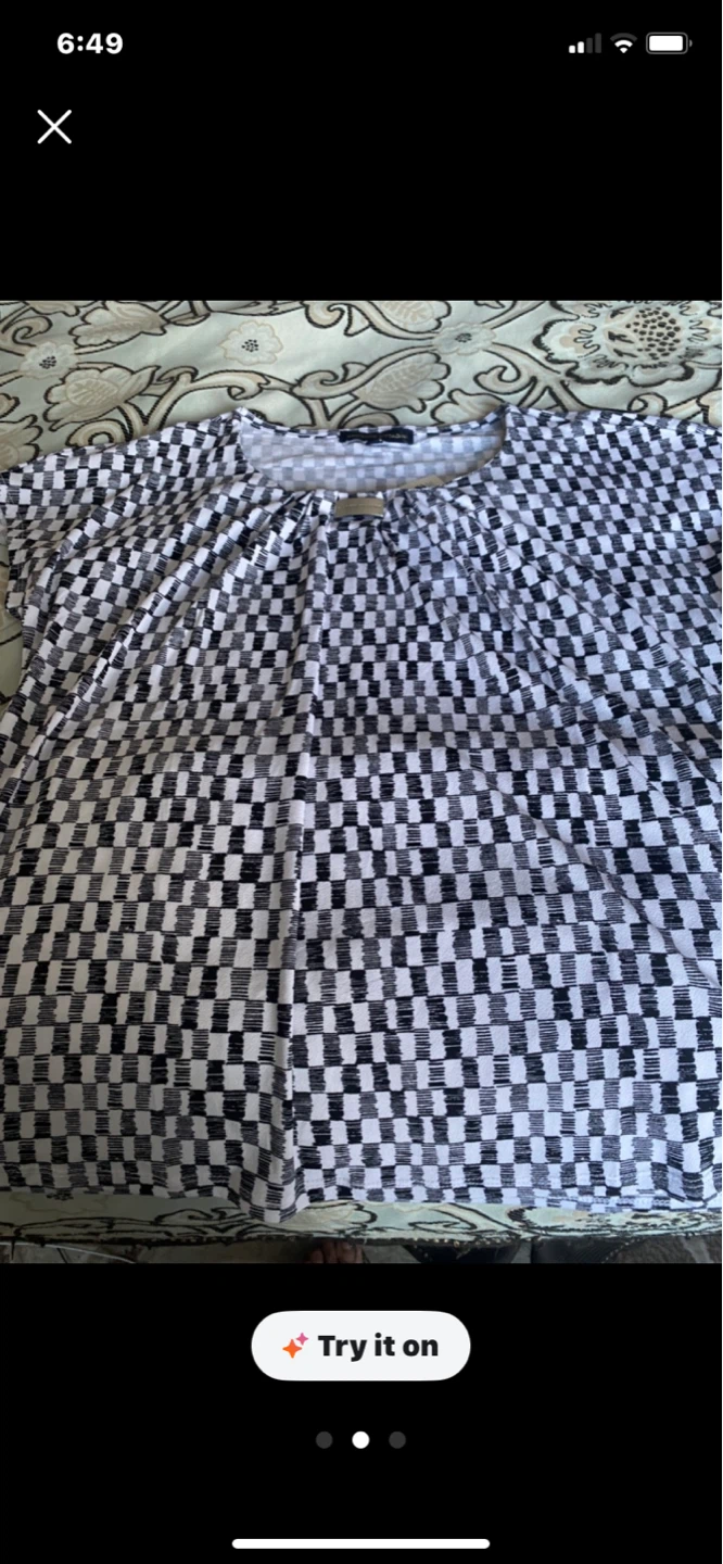 VITTADINI Black & White Checkered Top - photo 2