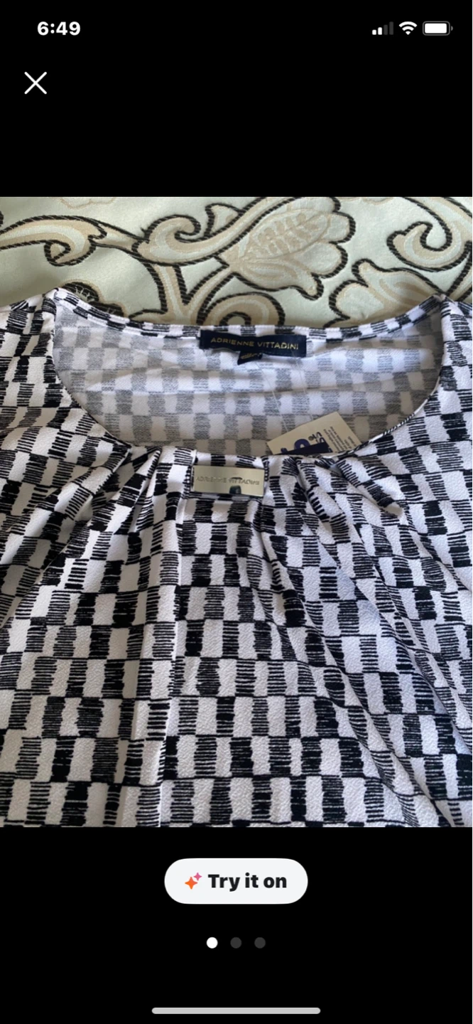 VITTADINI Black & White Checkered Top - photo 3