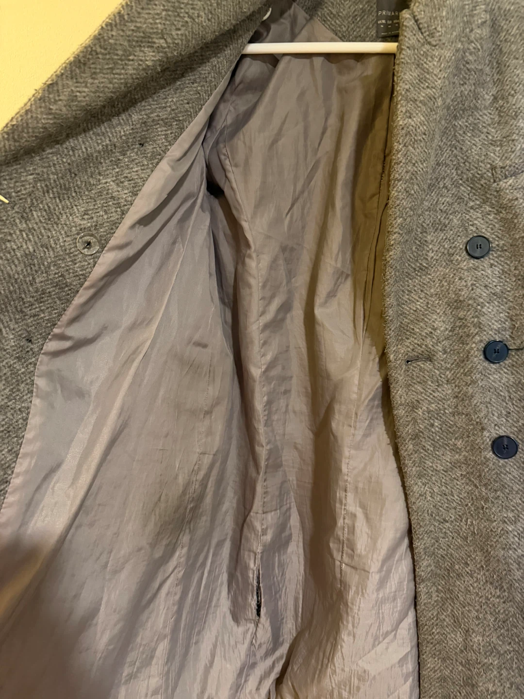 Primark Grey Herringbone Wool Blend Coat - photo 3