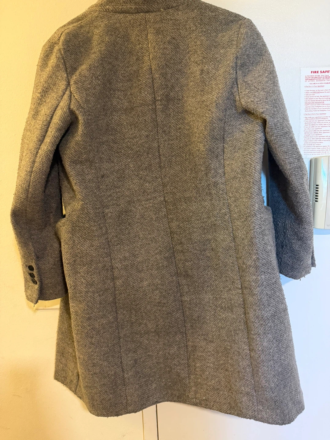 Primark Grey Herringbone Wool Blend Coat - photo 2