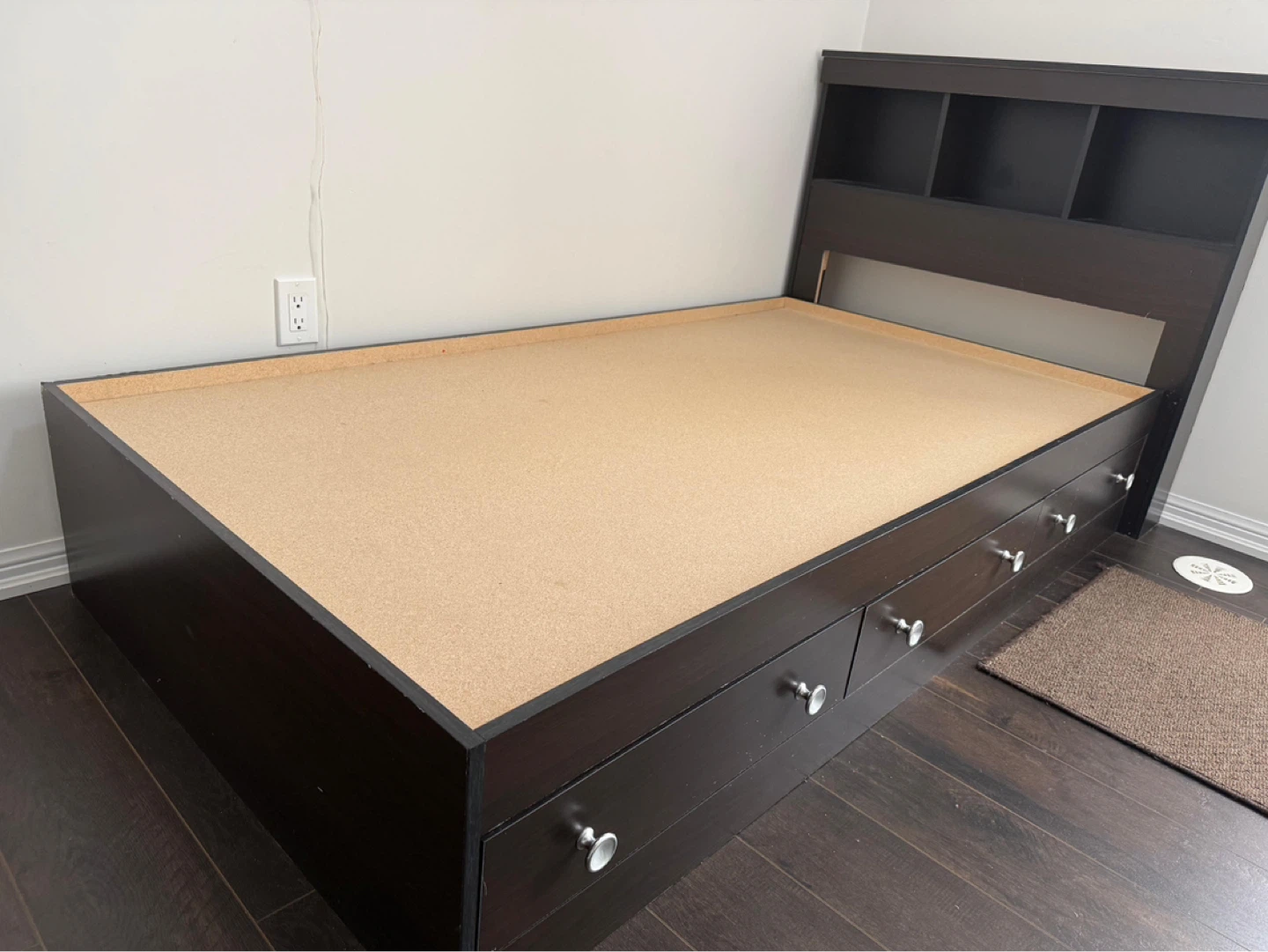 Twin Bed Frame with Headboard and Drawers - photo 3