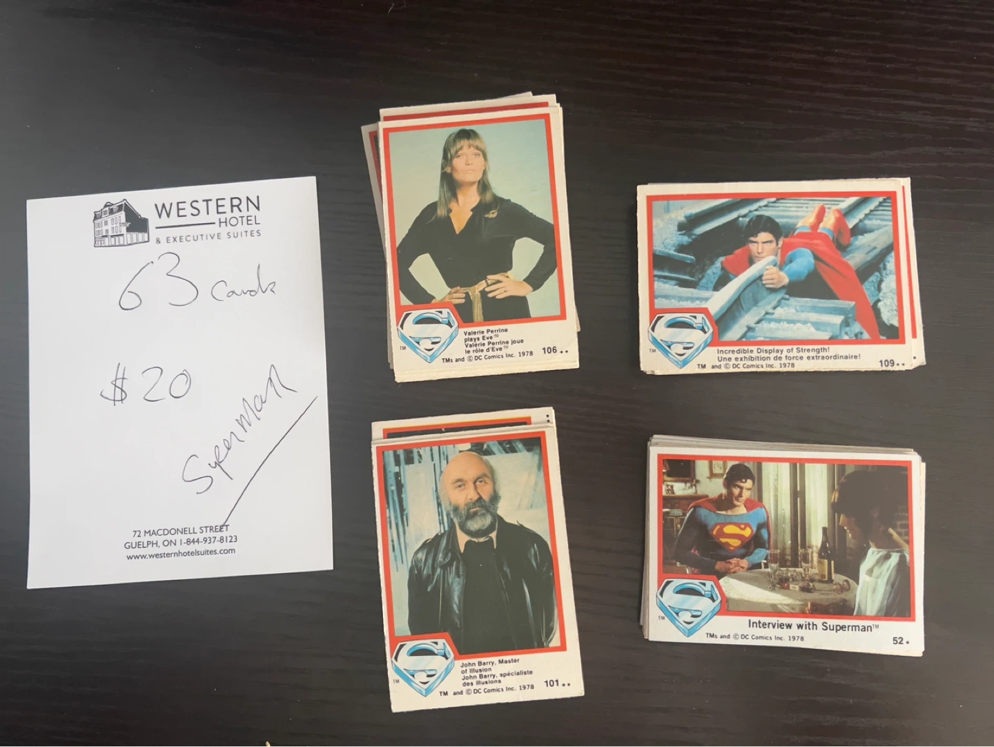 1978 Superman Trading Cards Lot | Christopher Reeve