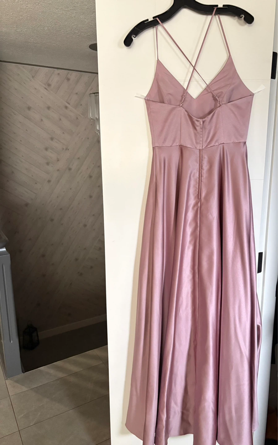 David's Bridal Rose Satin Long Dress - photo 2