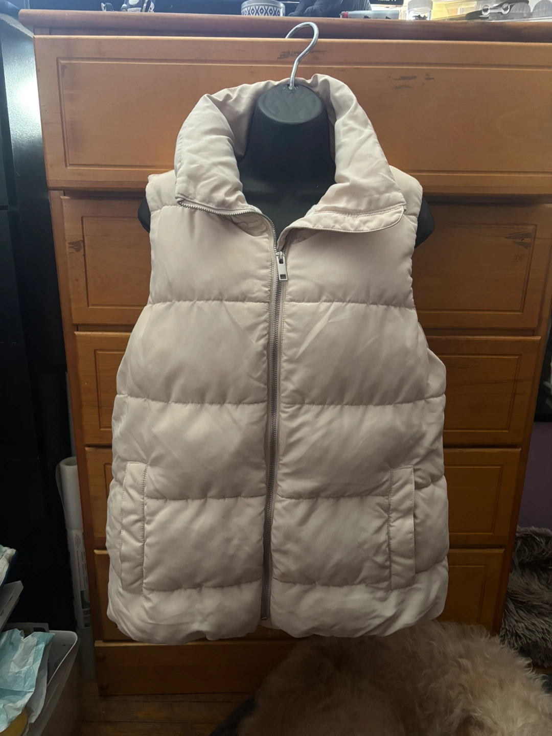 Cream Puffer Vest