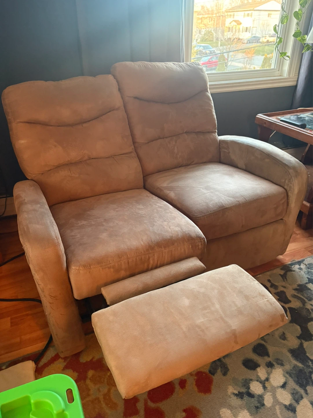 Tan Loveseat Recliner - photo 3