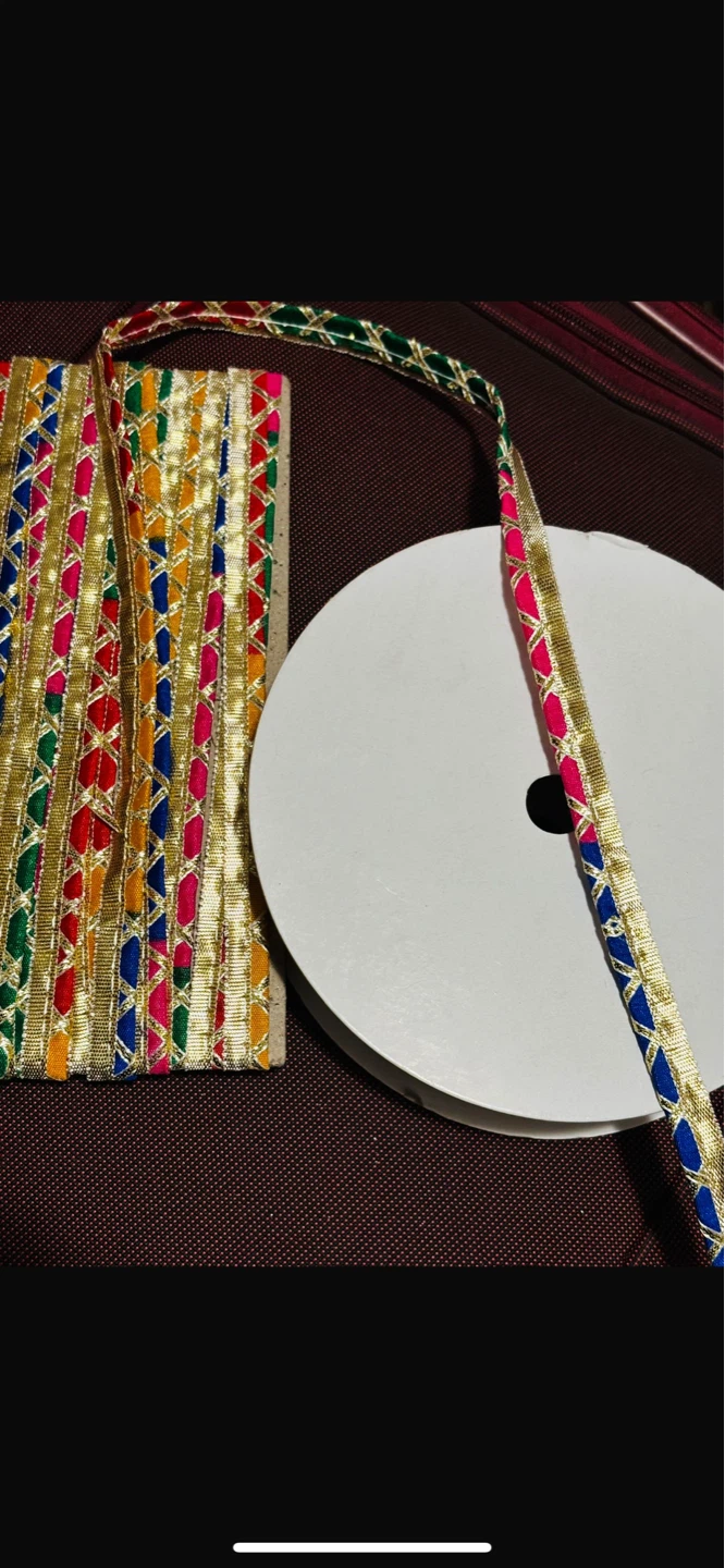 Fancy Laces Gold Trim with Sequins and Beads - photo 4