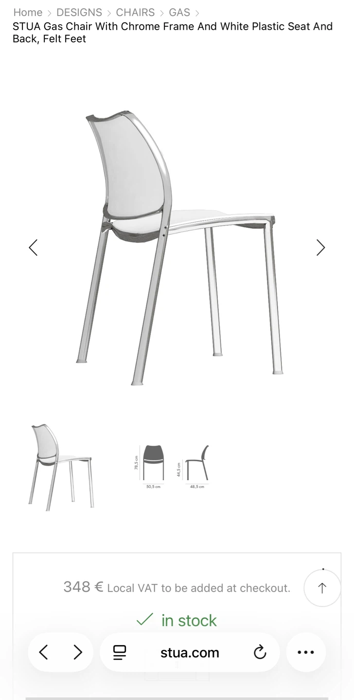Modern Chrome / White Mesh Dining Chair Set (6 Pieces) - photo 5