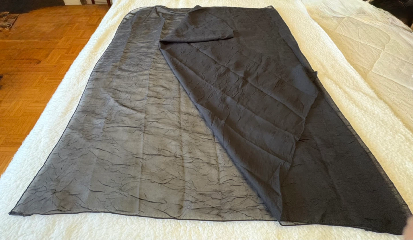 Black Sheer Crinkled Swimsuit Cover 🌱