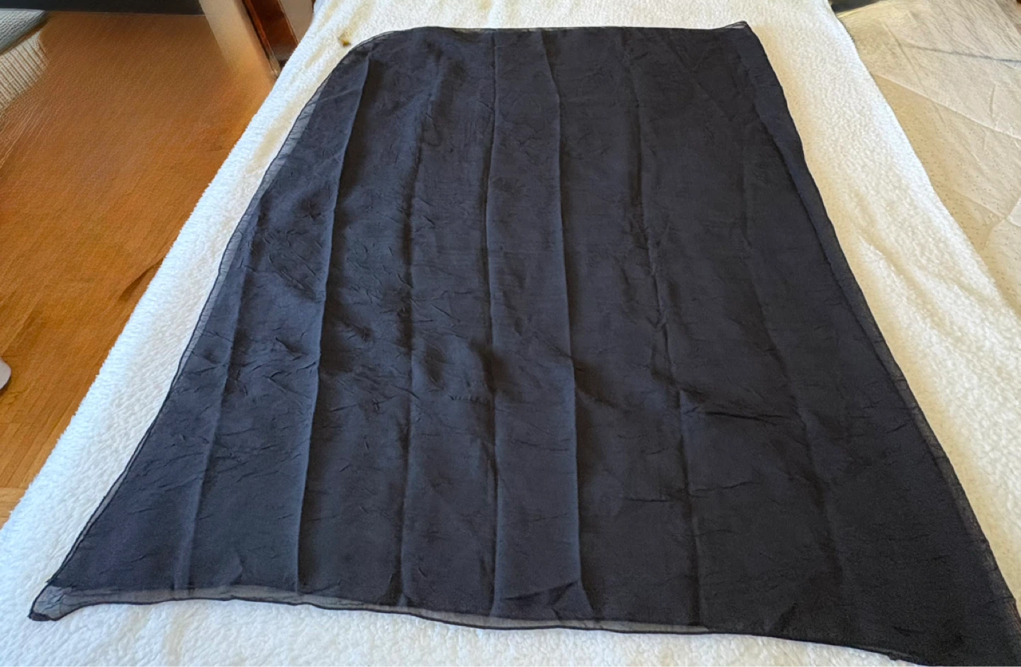 Black Sheer Crinkled Swimsuit Cover 🌱 - photo 2