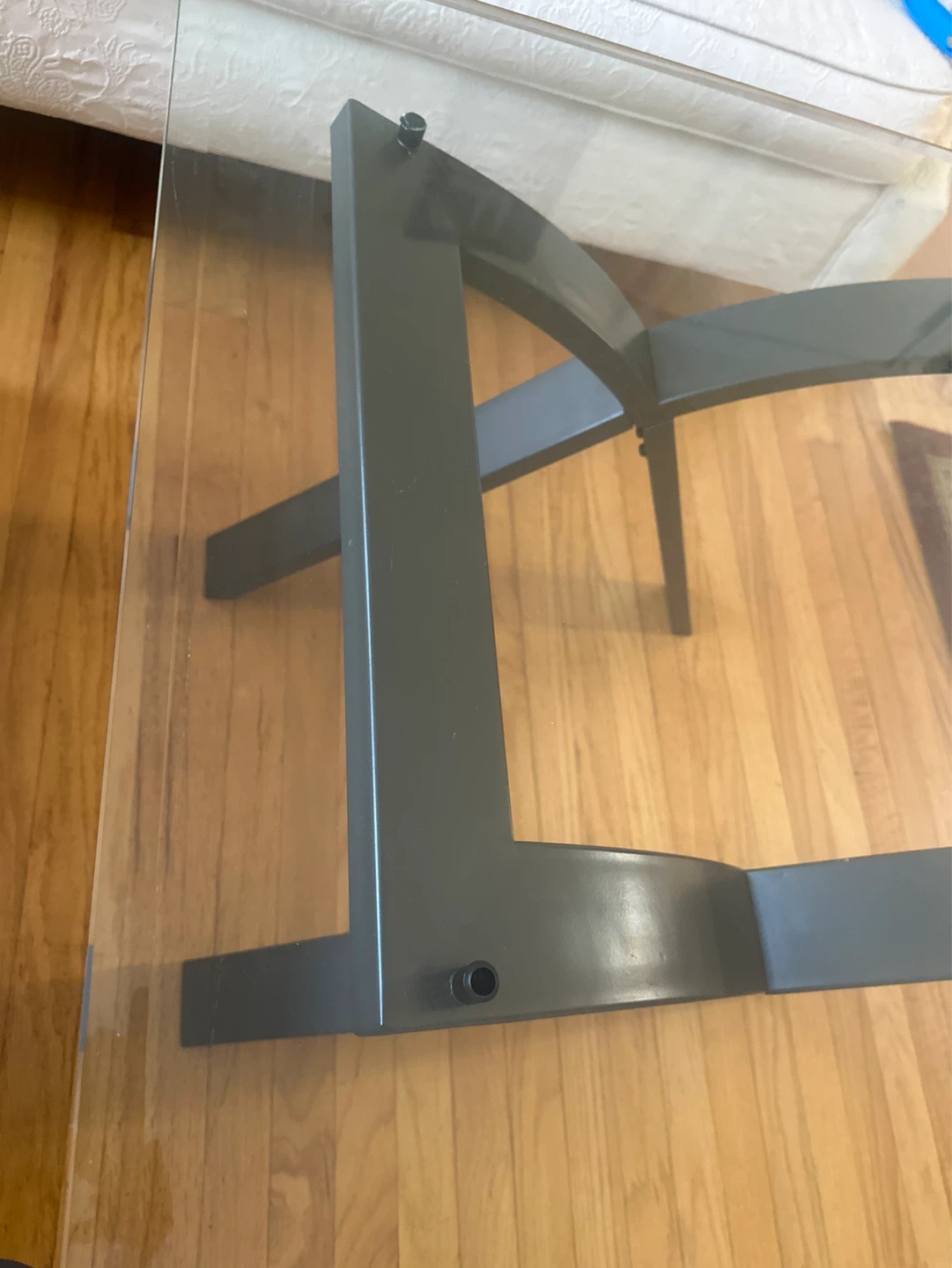 Glass Top Coffee Table with Metal Base - photo 2