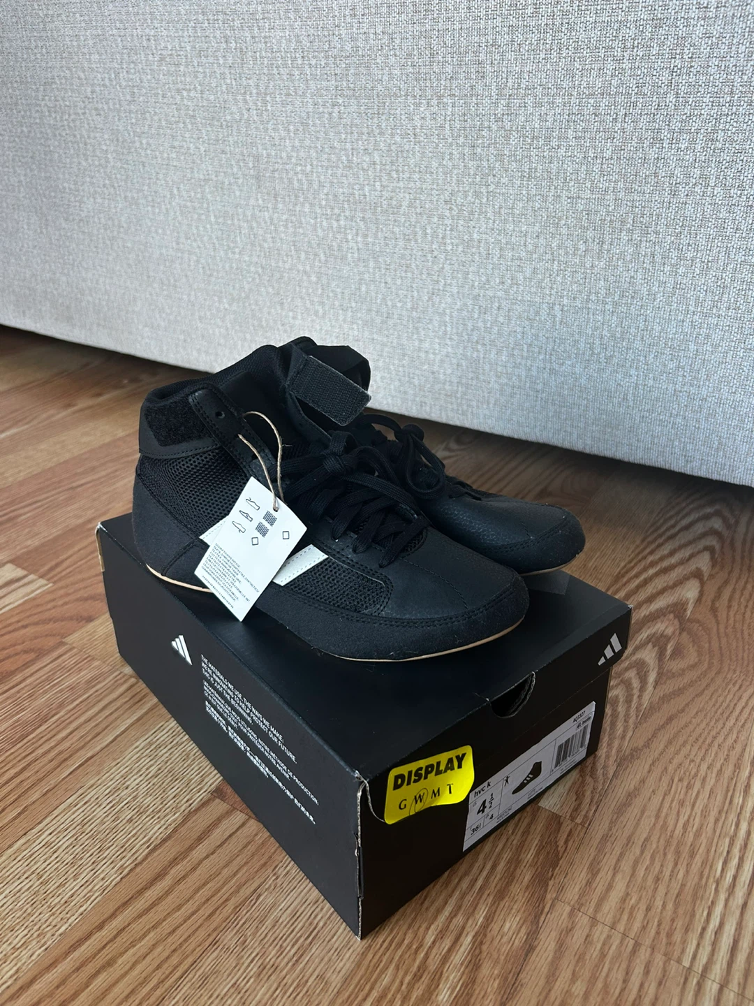 Adidas Wrestling Shoes Black Size 4.5