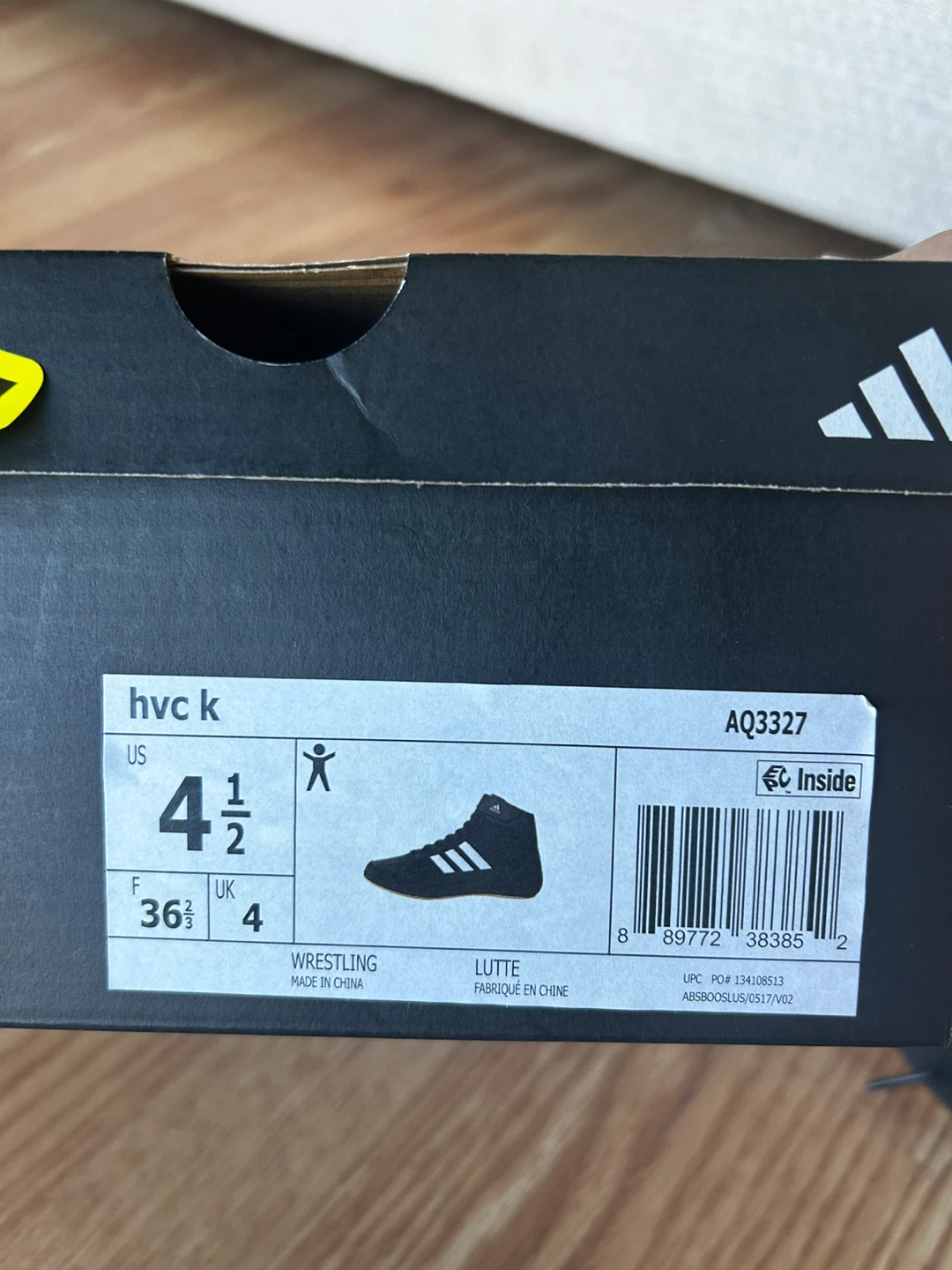 Adidas Wrestling Shoes Black Size 4.5 - photo 3