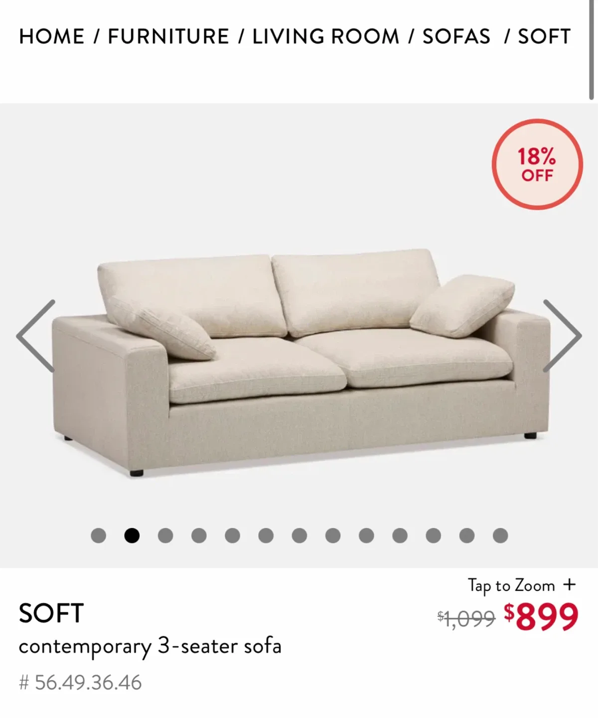 Contemporary 3-Seater Sofa