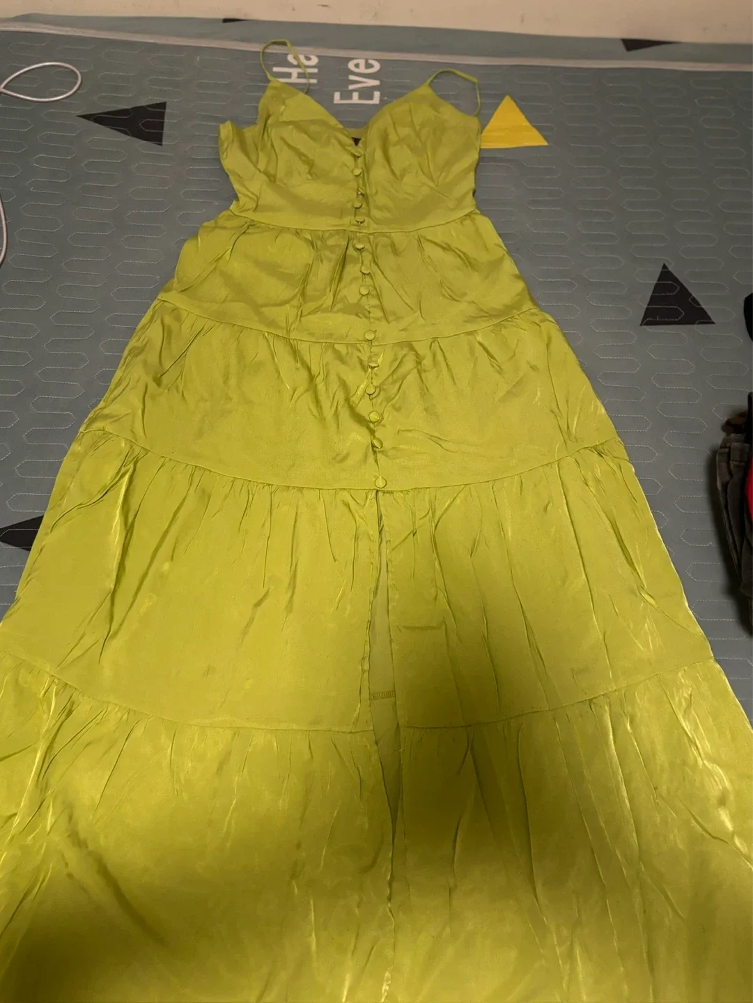 Lime Green Tiered Maxi Dress