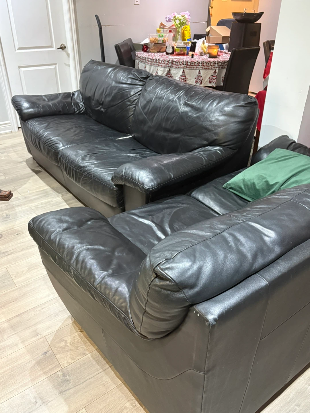 Black Leather Sofa