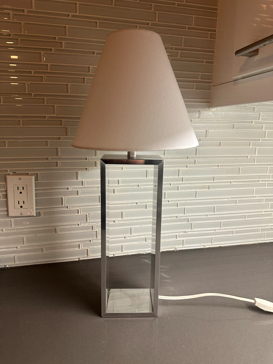 MODERNIST VINTAGE IKEA SILVER TABLE LAMP MCM LAMP