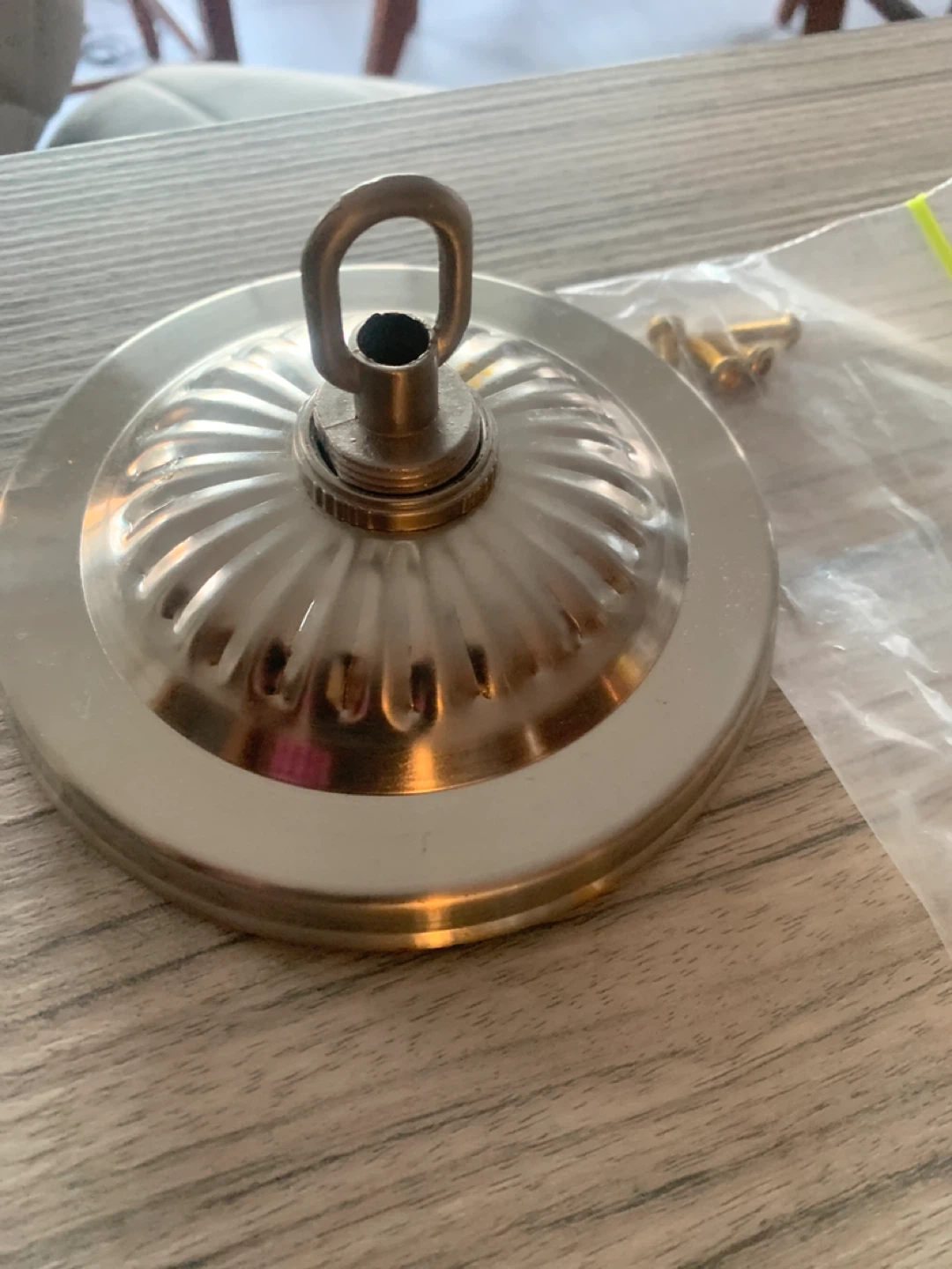 Satin Nickel Ceiling Canopy Kit