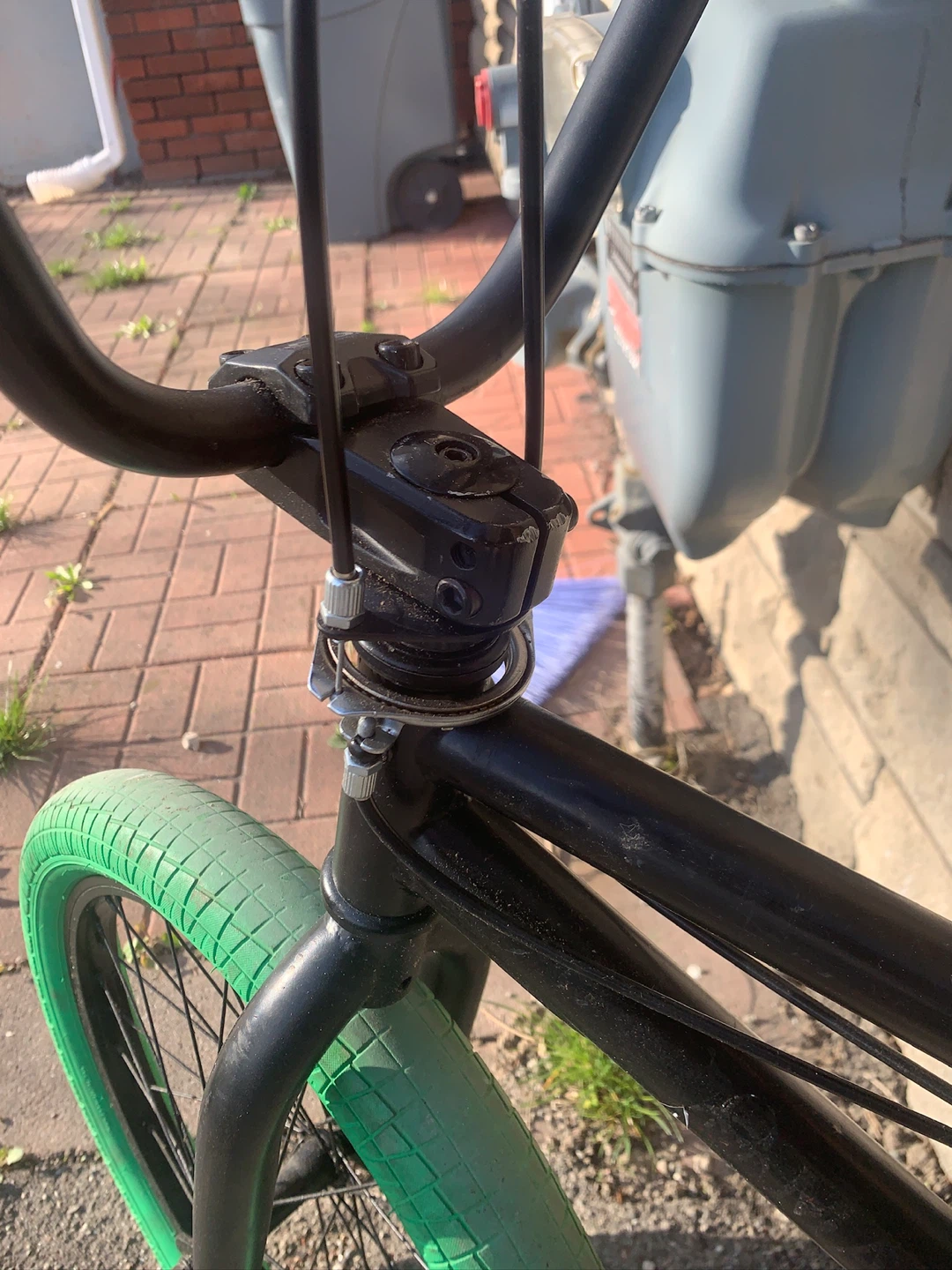 GT Bikes BMX Bicycle - Black with Green Tires - photo 3