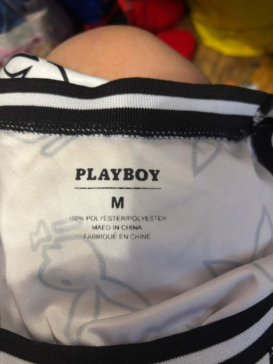 Playboy Bunny Jersey - White & Black - Size M - photo 2