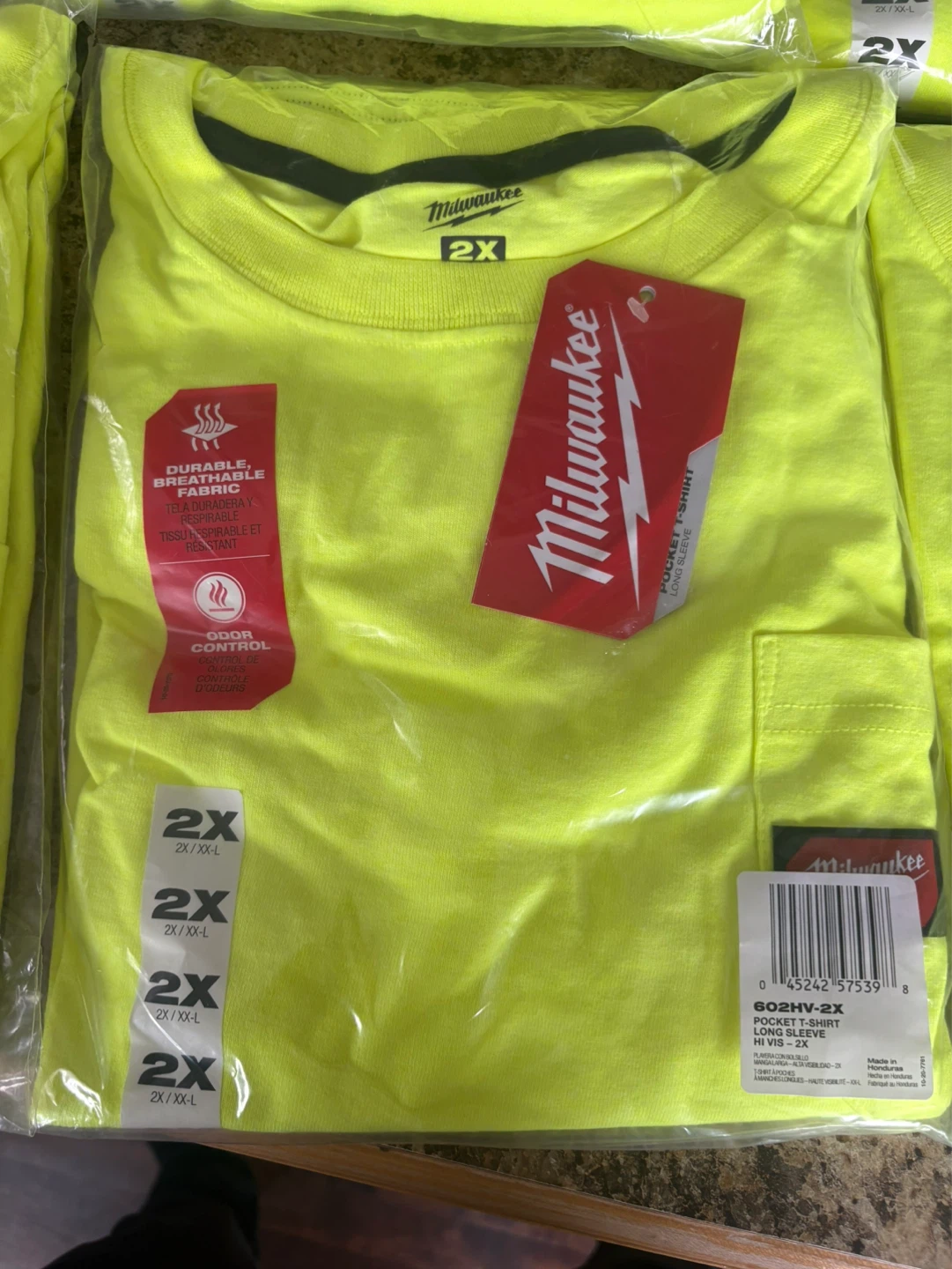Milwaukee Hi-Vis Pocket T-Shirt - Yellow - 2X - photo 3