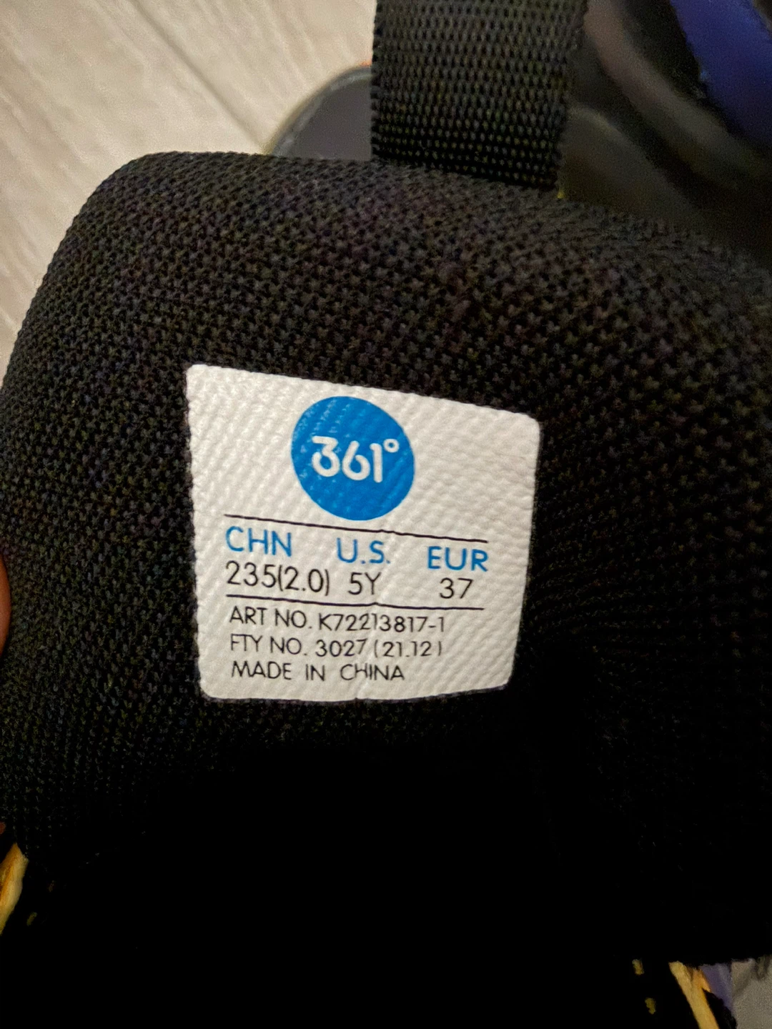 361° Kids Shoes - Black/Blue/Yellow - EUR 37 - photo 3