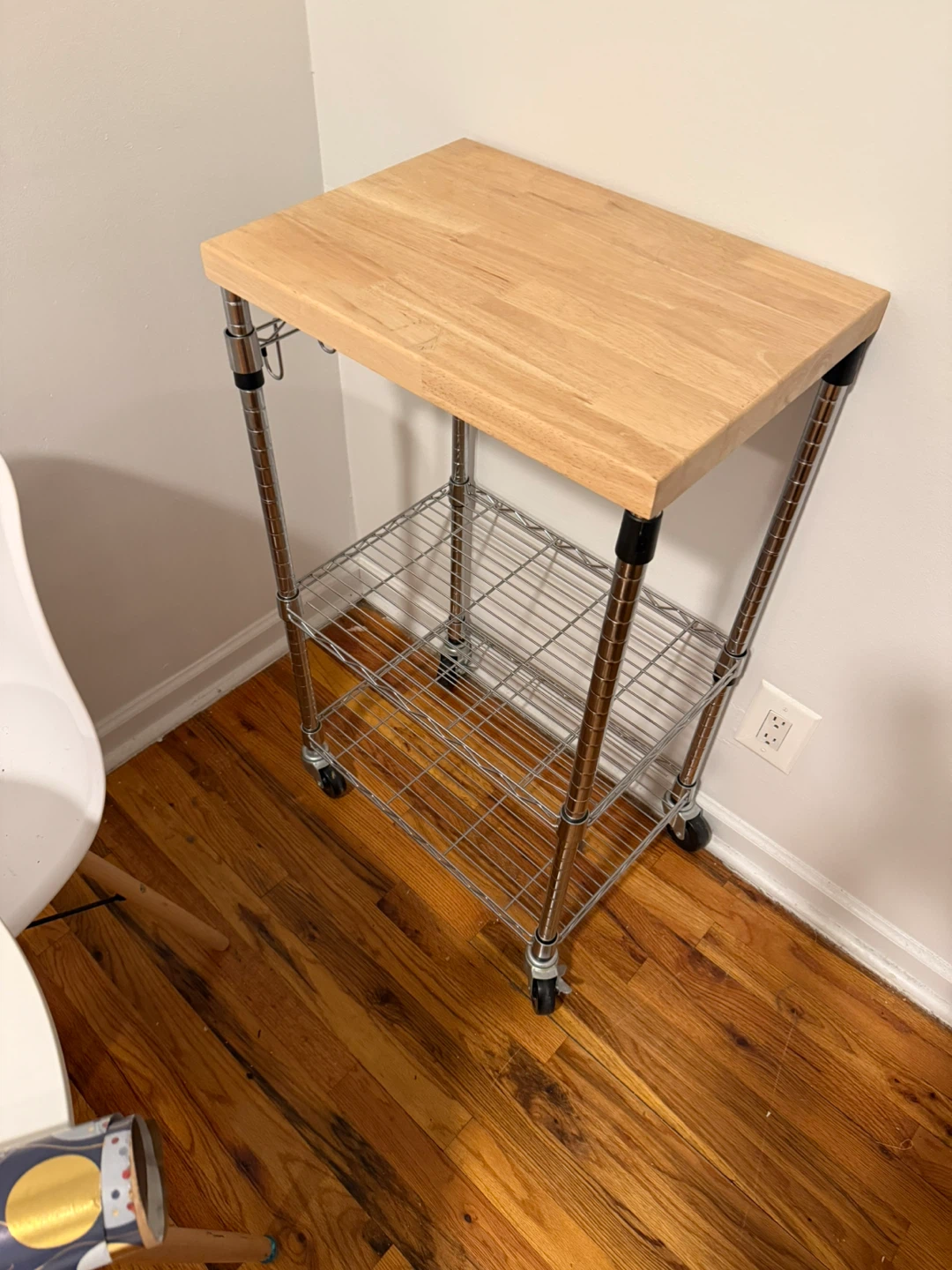 Kitchen Storage Cart with Wood Top - 3 Tiers - photo 3