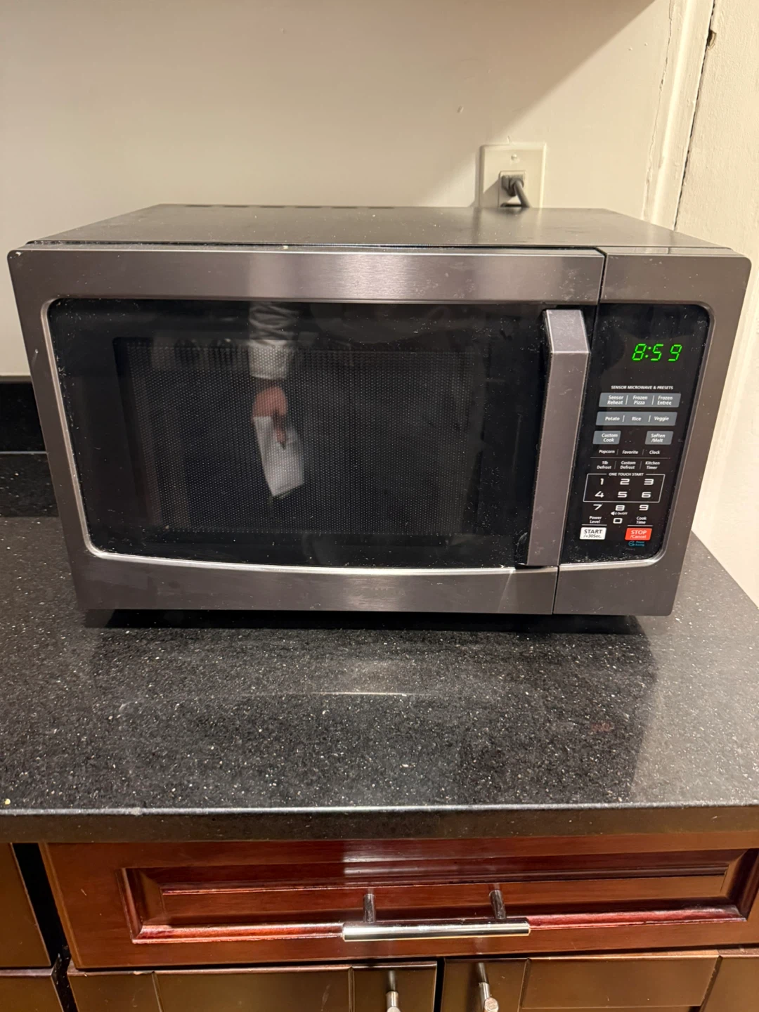 Black Countertop Microwave Oven