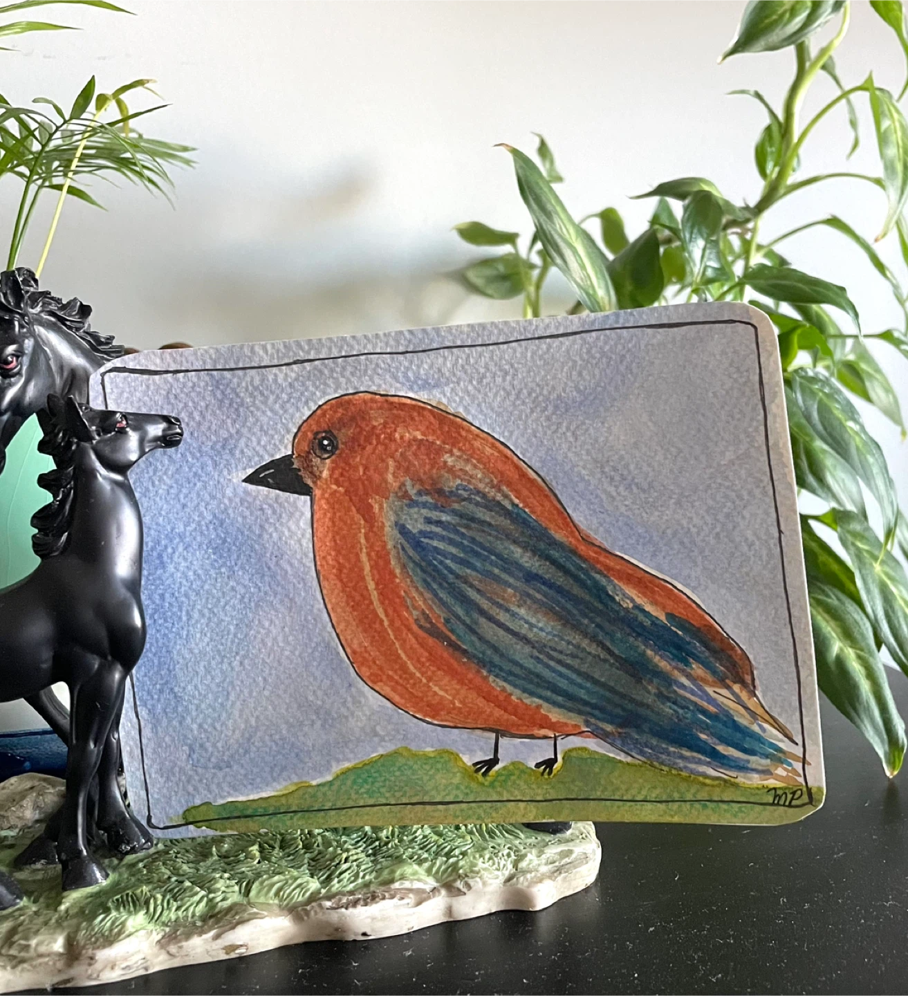 Watercolour Animals painting 5x7 - photo 4