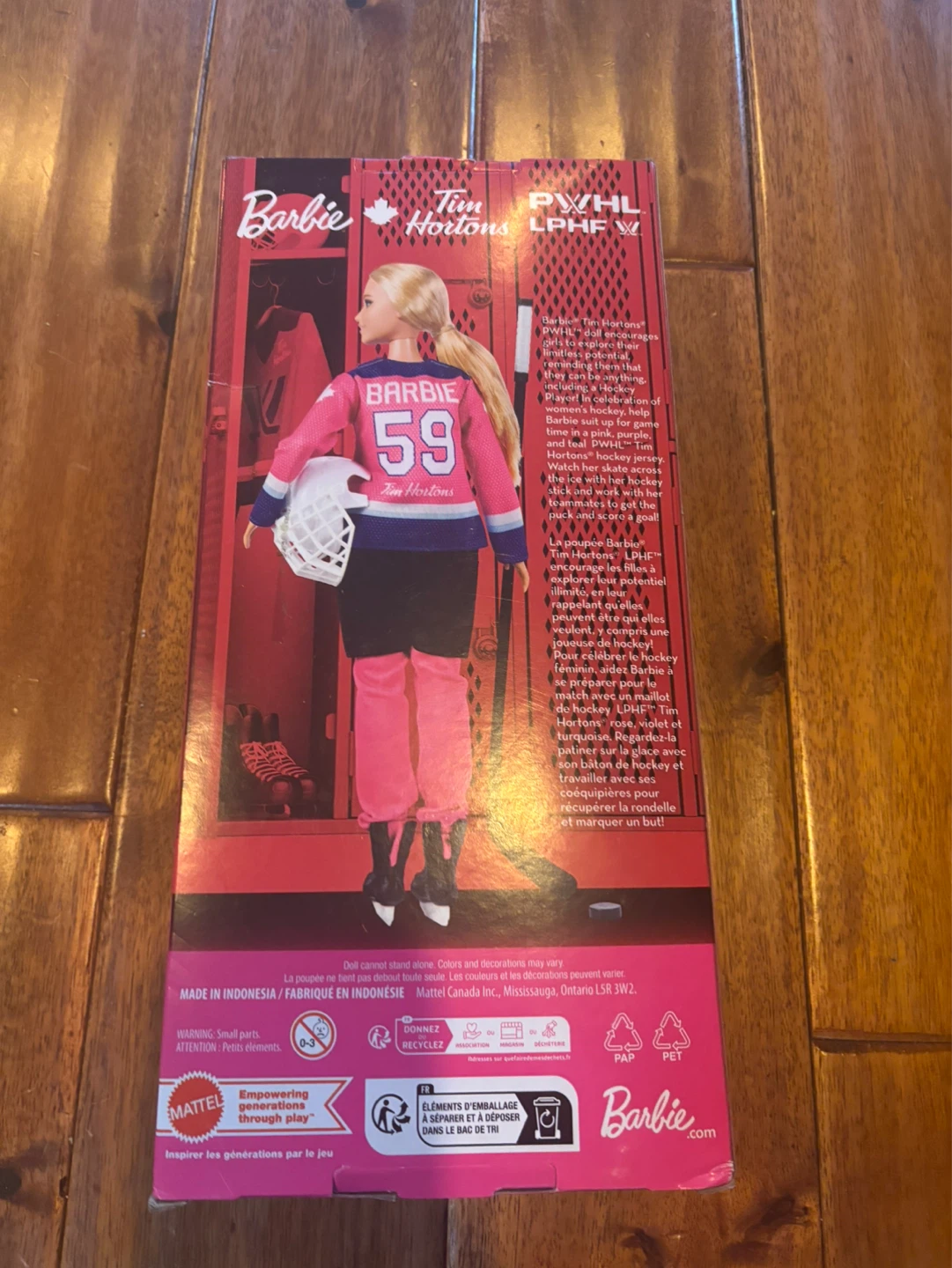 Barbie PWHL Tim Hortons Hockey Doll