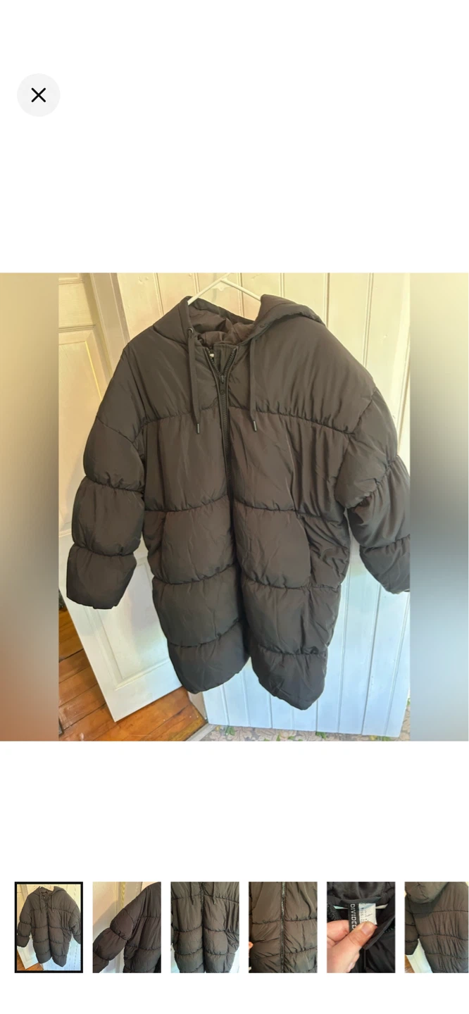 H&M Divided Black Puffer Coat