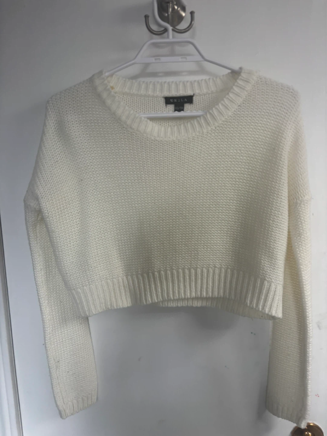 White Cropped Sweater