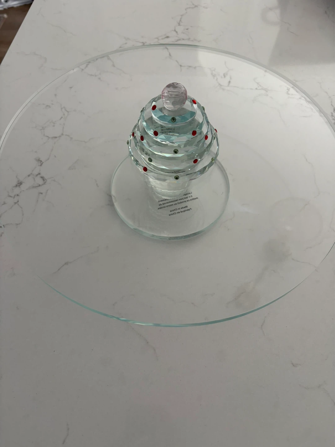 Glass Cupcake Stand with Crystal Topper - photo 2