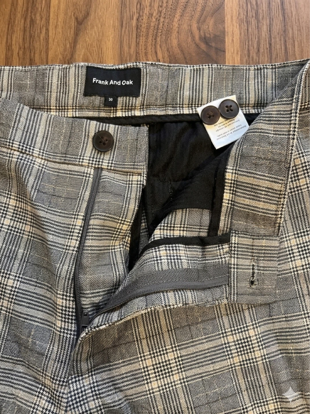 Frank And Oak Plaid Dress Pants - Size 30 - photo 2