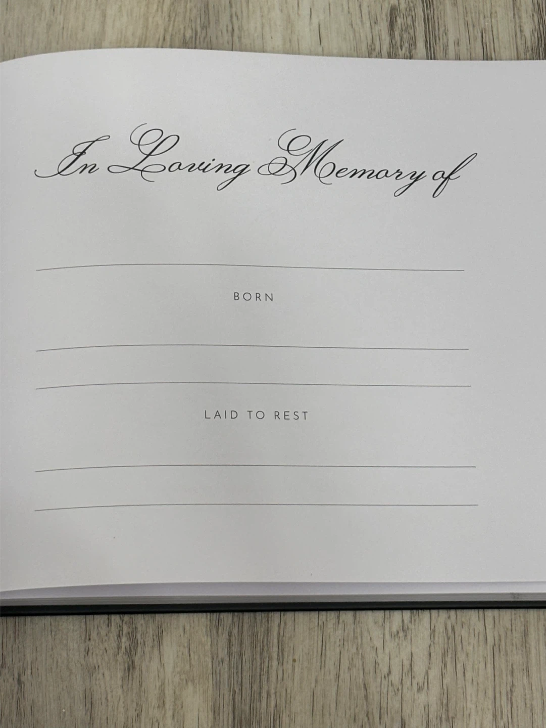 🌱 In Loving Memory Guest Book Funeral Sign In - photo 3