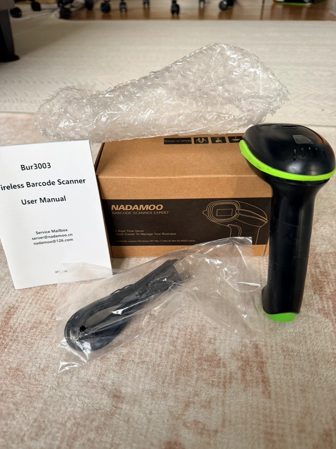 NADAMOO Bur3003 Wireless Barcode Scanner