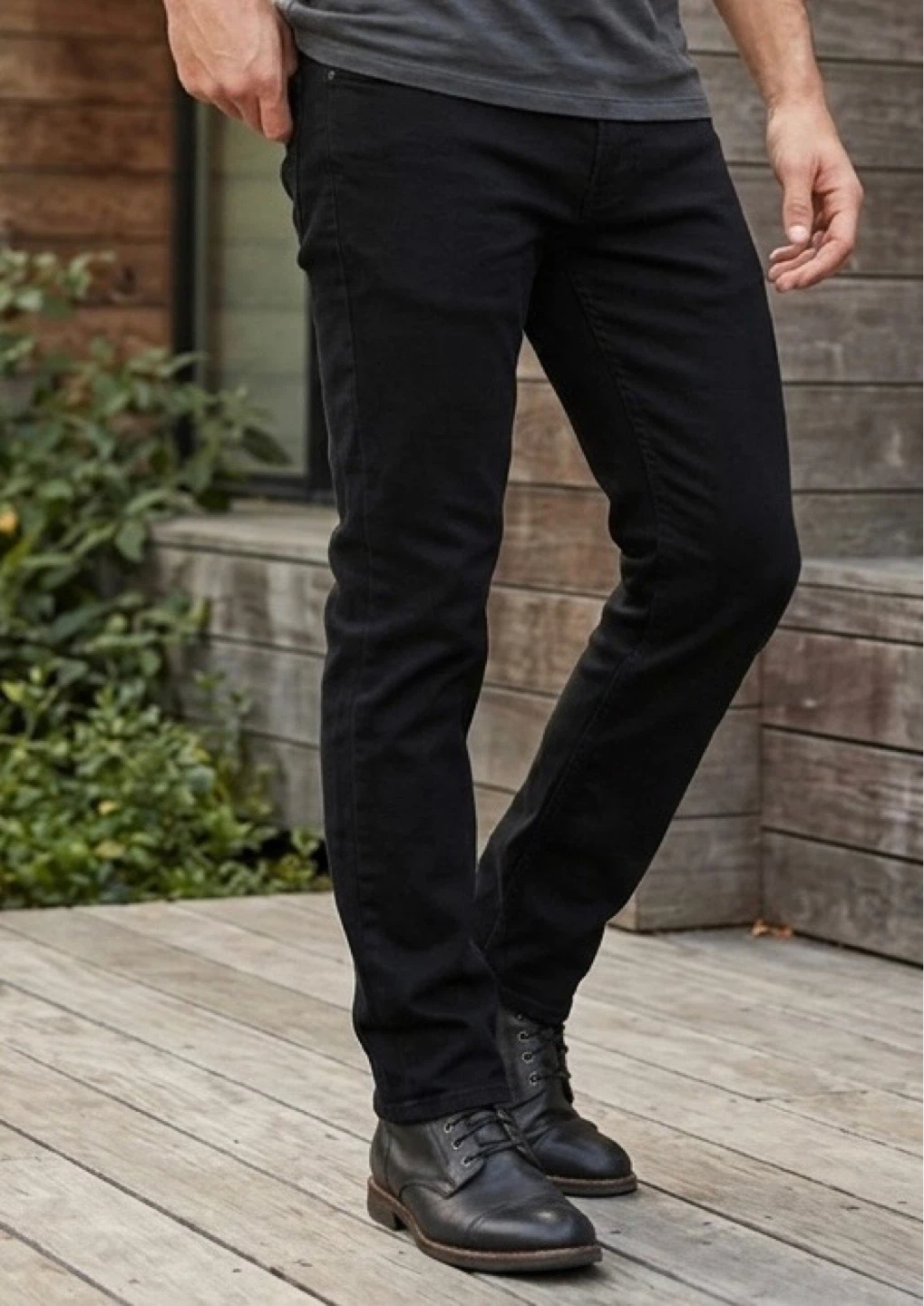 Hollister Black Slim Straight Jeans