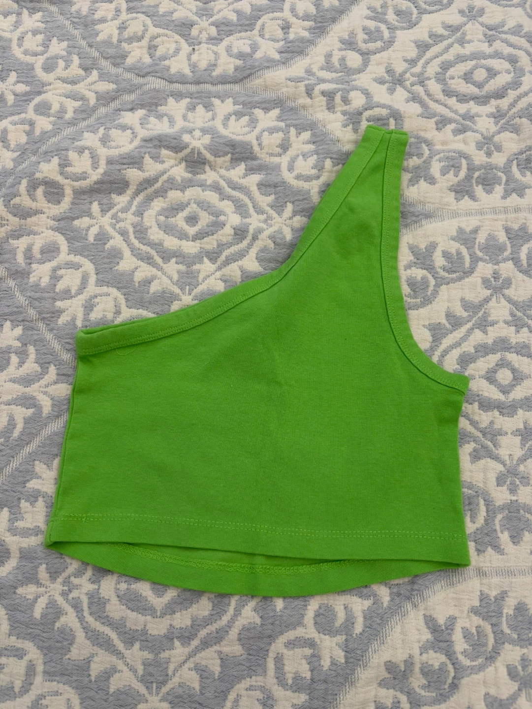 Zara Green One-Shoulder Tank Top Size S - photo 2
