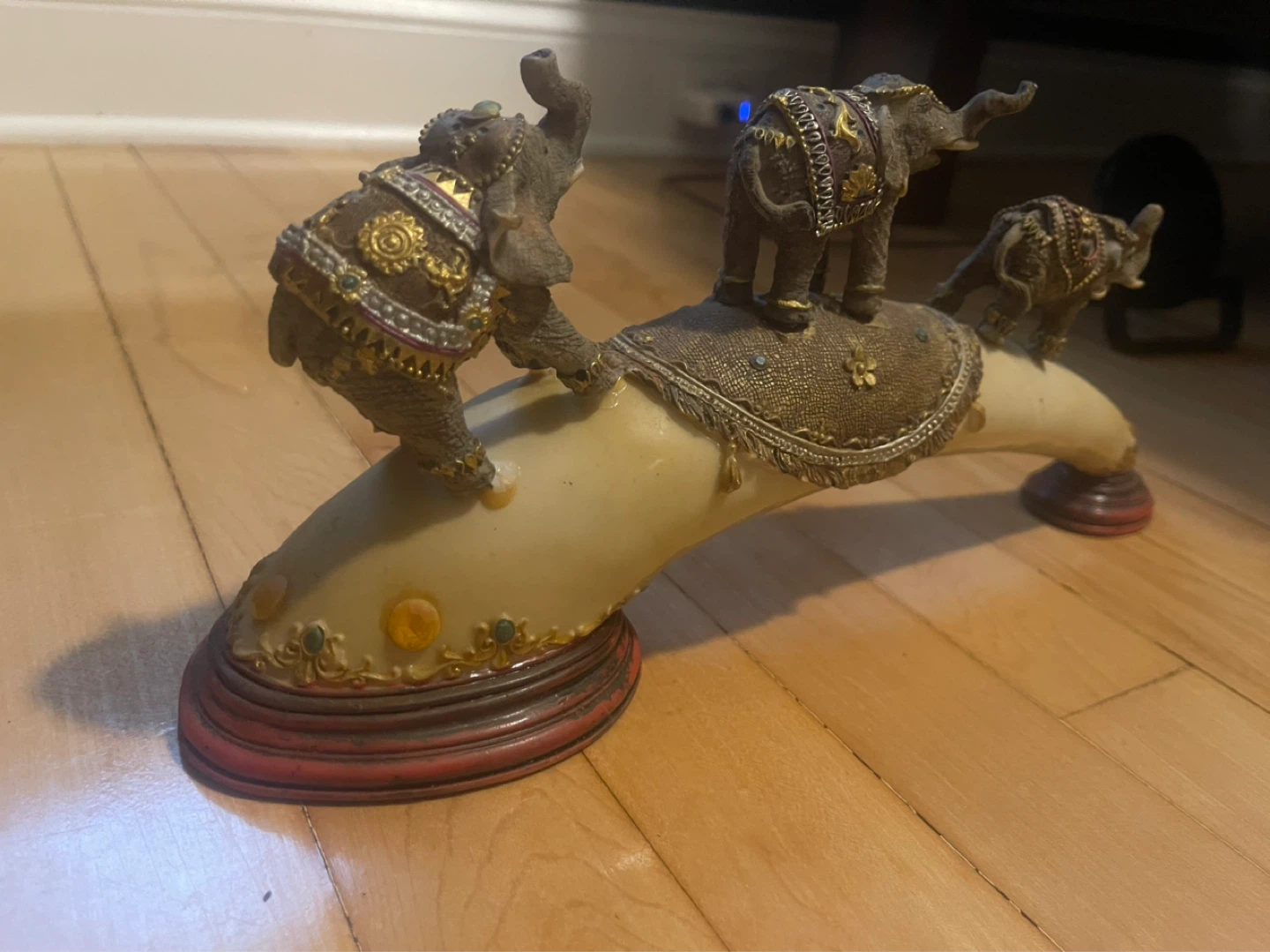 Elephant Figurines Decorative Accent 13”w by 6”h - photo 2