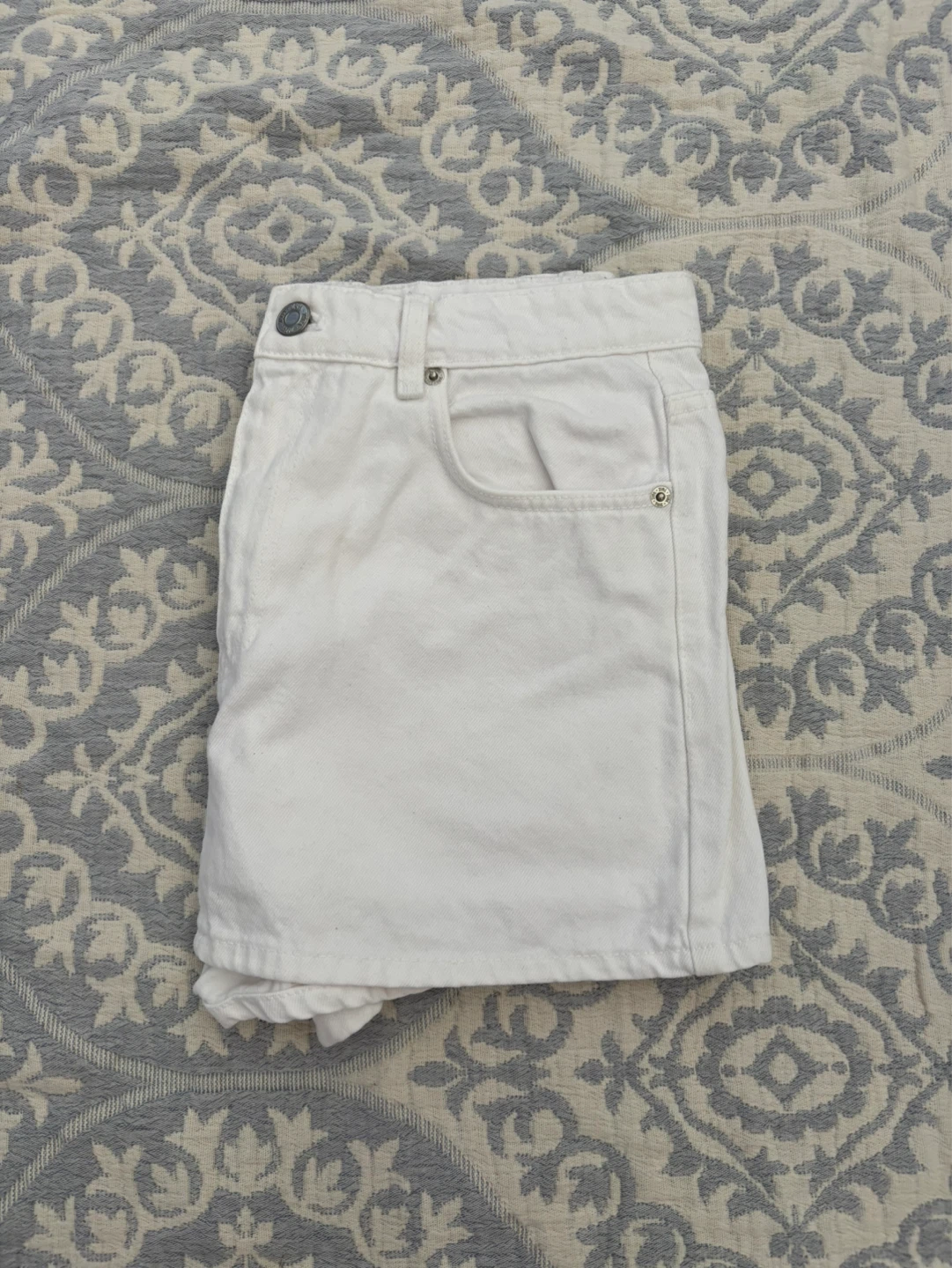 ZARA White Denim Shorts - Size M - photo 3