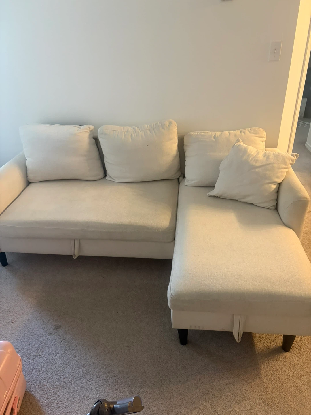 White Sectional Sofa with Storage (Sofabed) 🌱 - photo 2