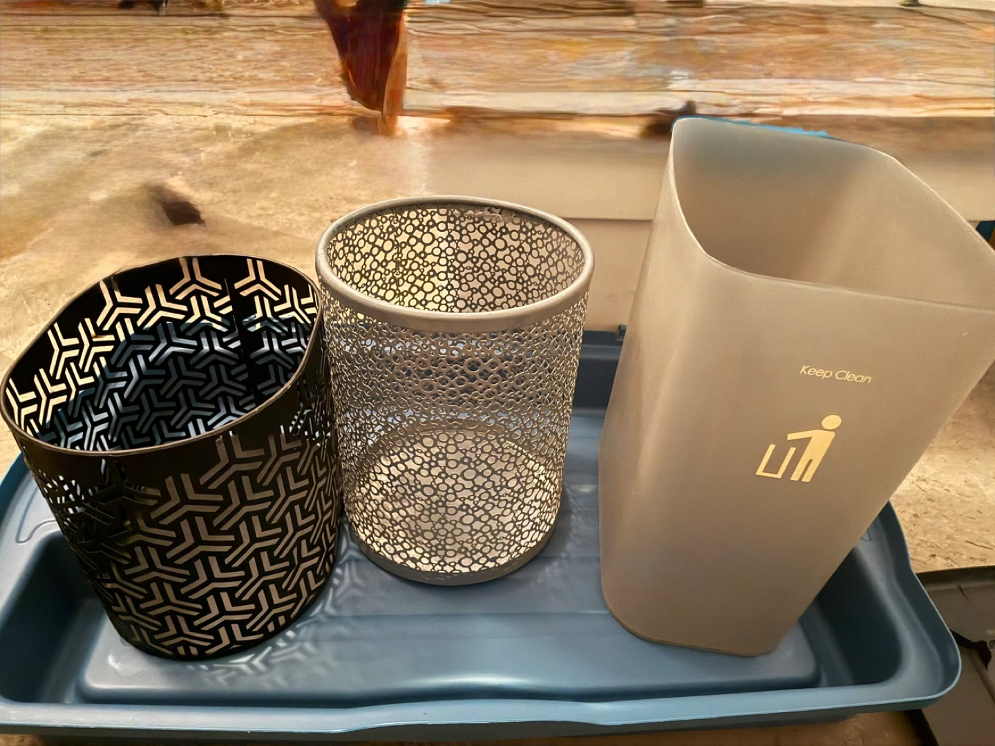 3 Decorative Waste Bins