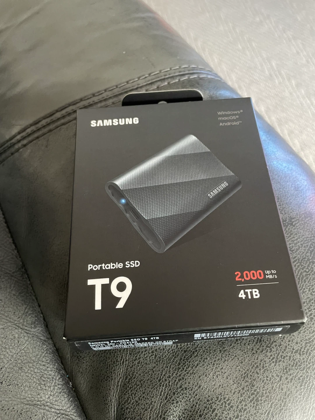 New never opened Samsung T9 Portable SSD 4TB