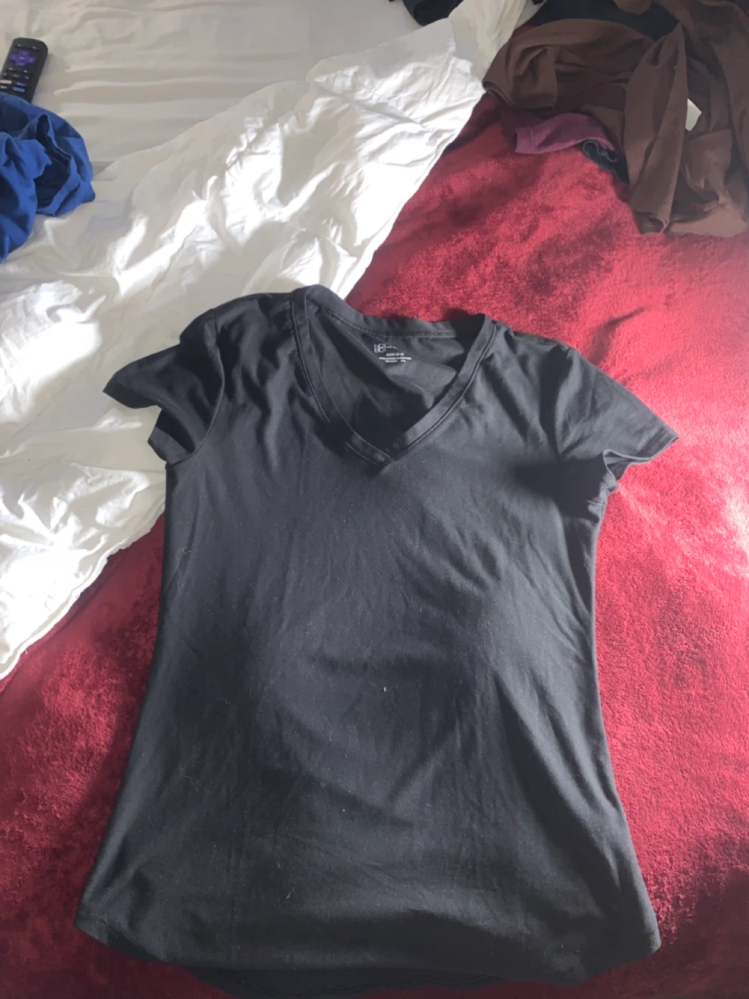 Women's Short Sleeve T-Shirts - Blue, Black, Tan - photo 2