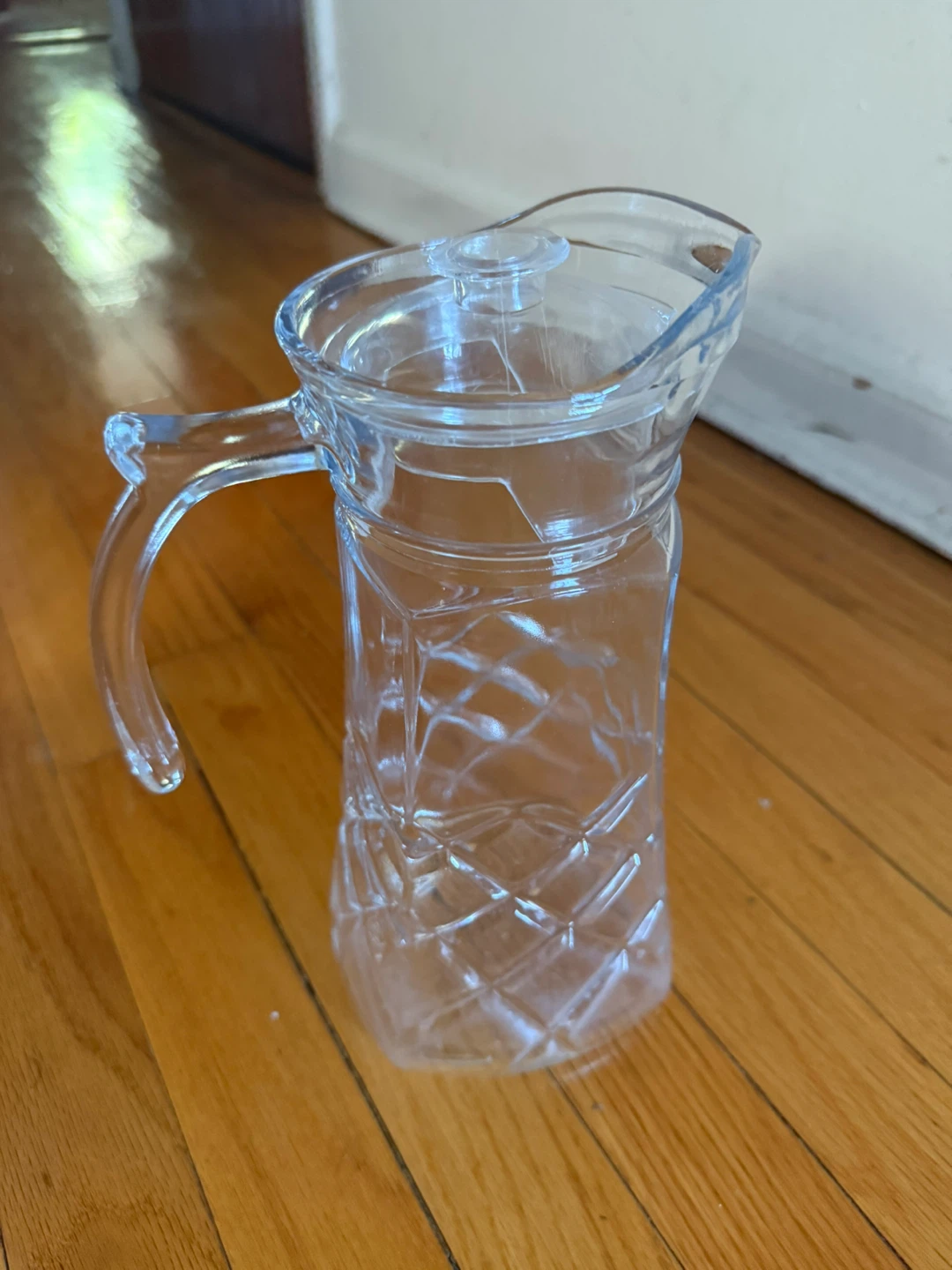Clear Glass Pitcher with Lid