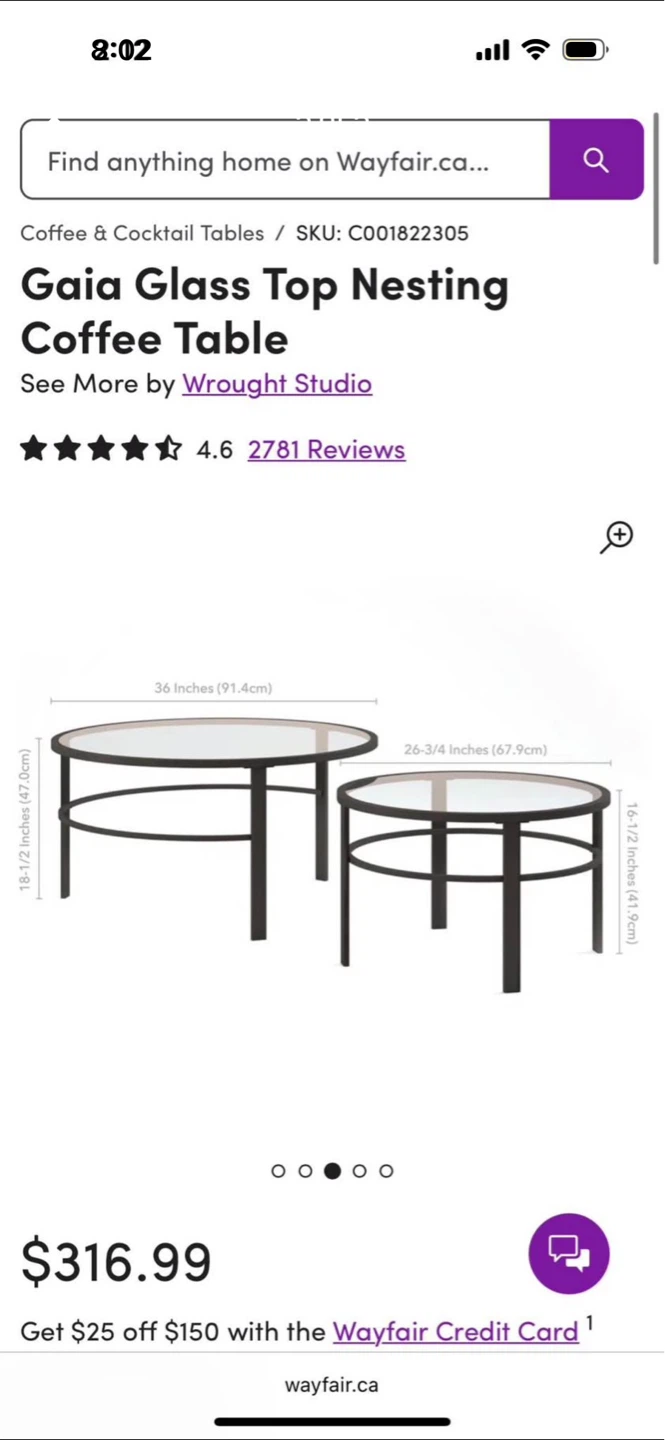 Modern Glass Top Nesting Coffee Tables - black - photo 5