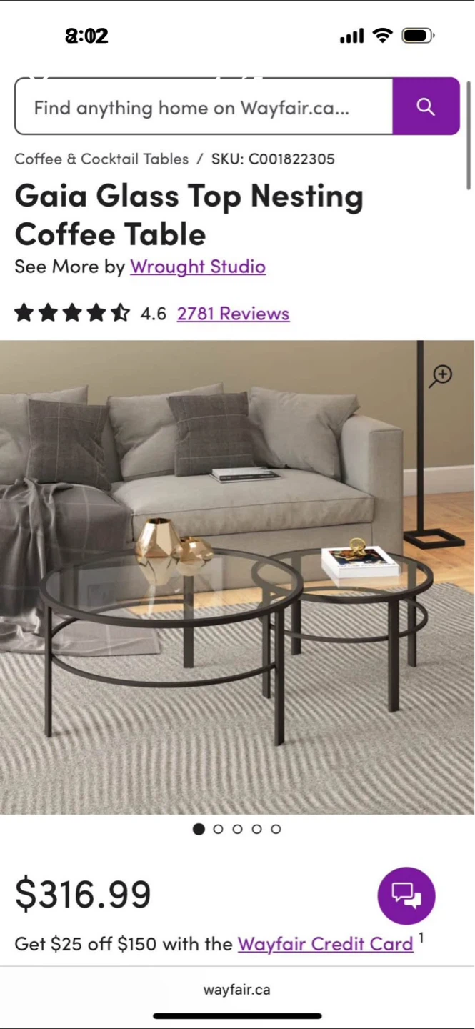 Modern Glass Top Nesting Coffee Tables - black - photo 4