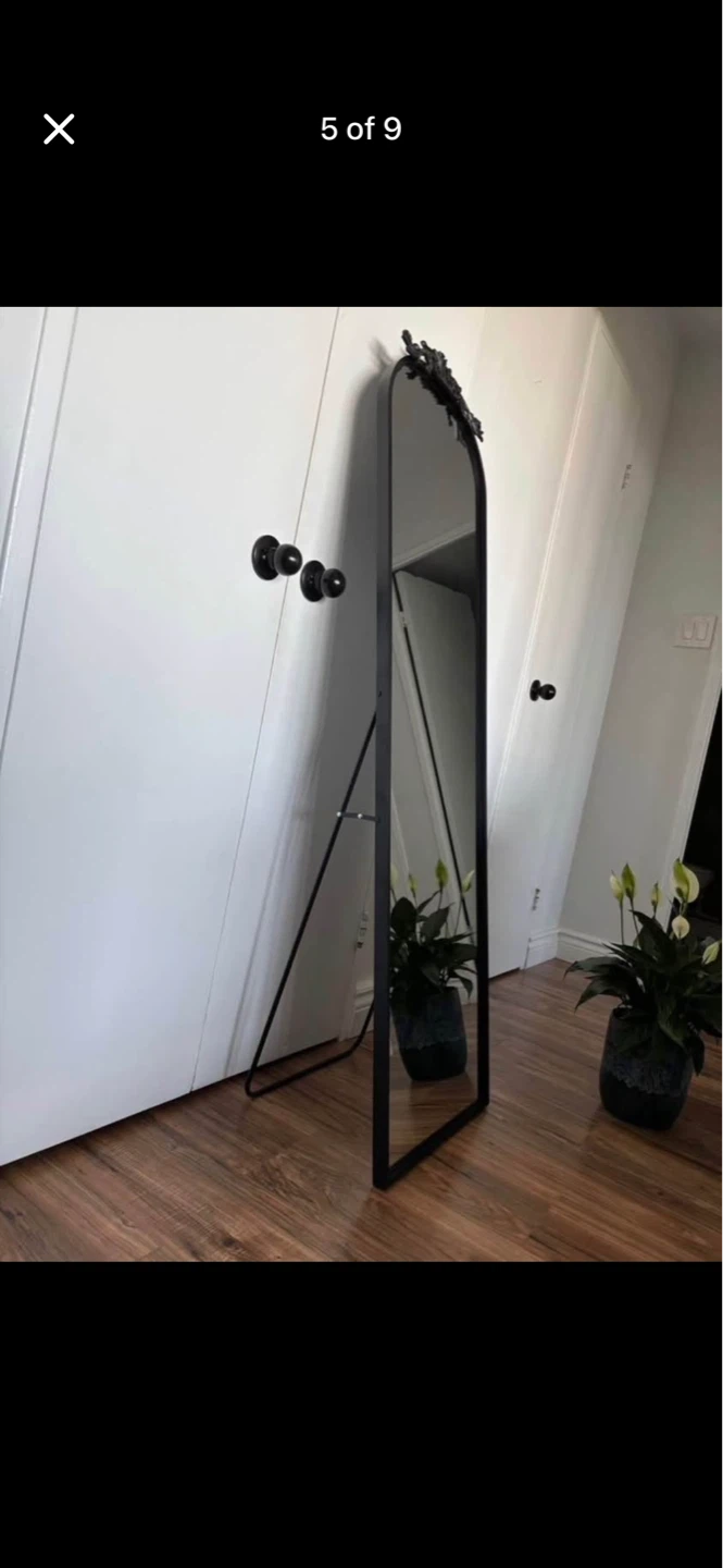 Black Arched Decorative Full Length Standing Mirror - photo 5