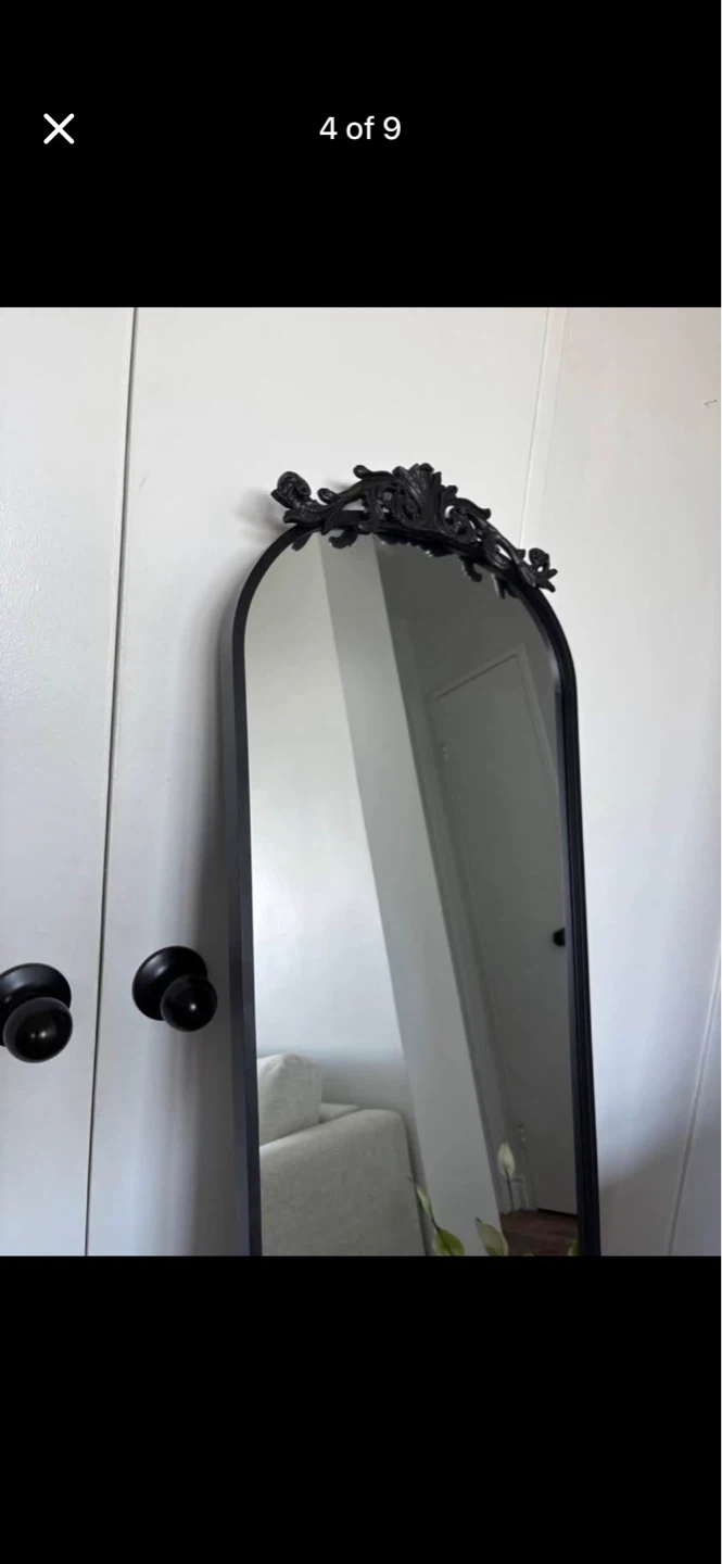 Black Arched Decorative Full Length Standing Mirror - photo 4