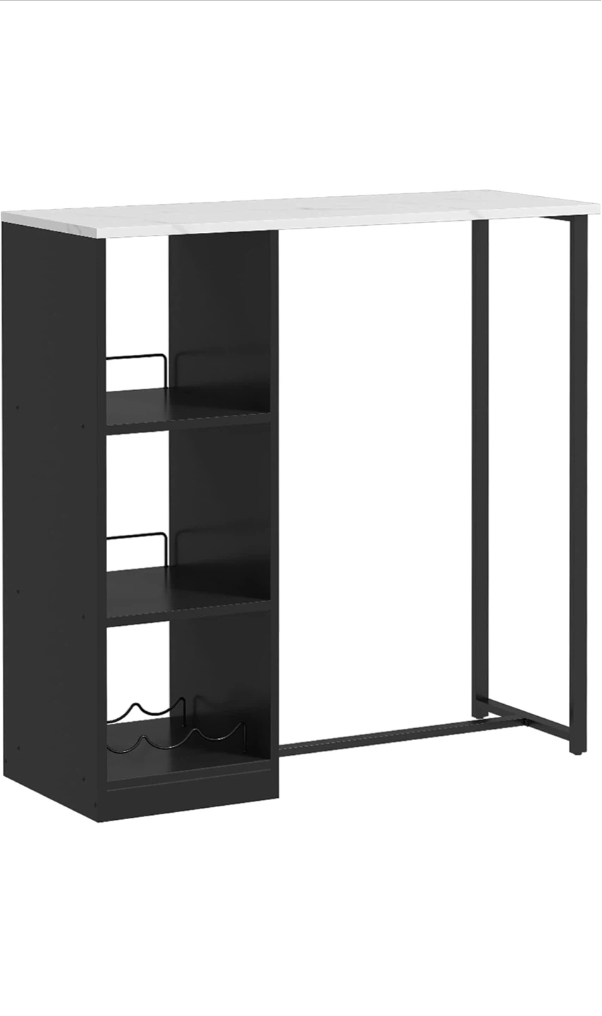 Black Bar Table with Shelves - photo 2