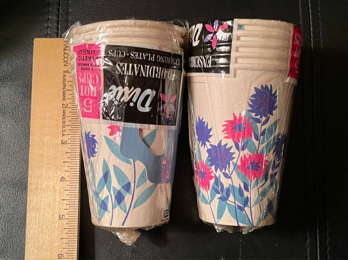🌱New Vintage Dixie "Co-Ordinates" Hot Cups - 7 oz